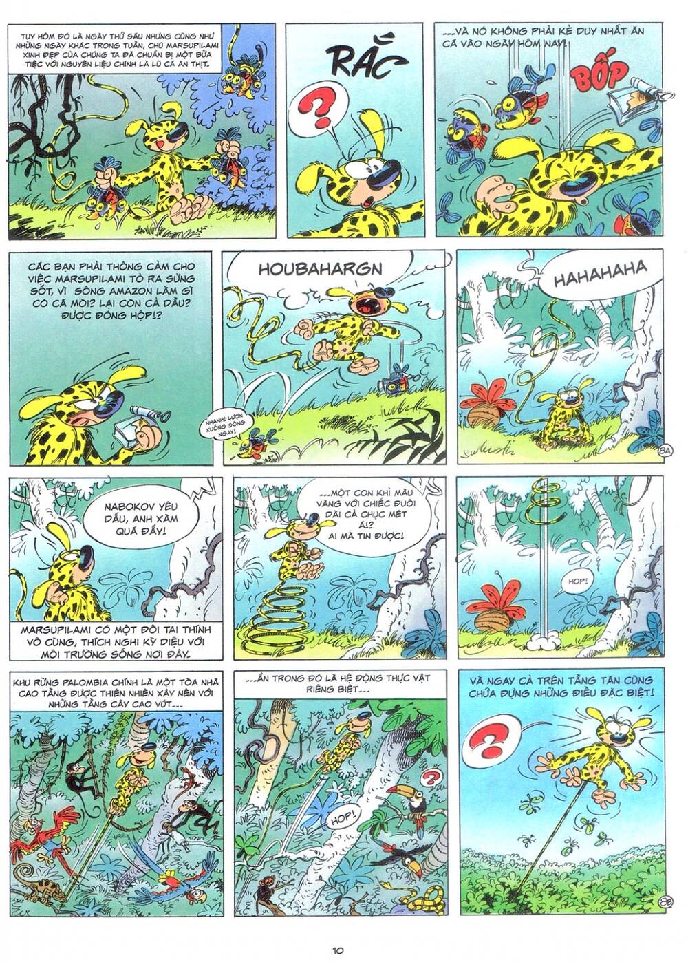 marsupilami chapter 9: - bươm bướm trên những ngọn cây - Next chapter 10: - cuộc ẩu đả ở palombia