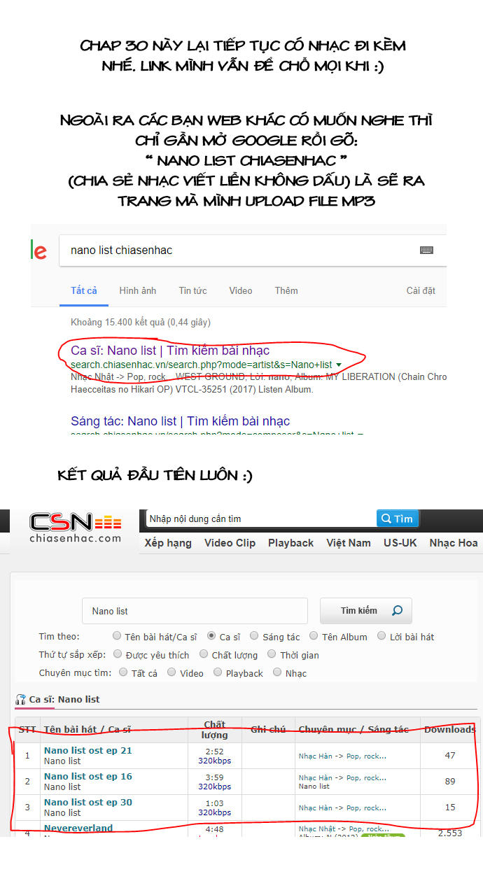 nano list chương 30 - Next chương 31