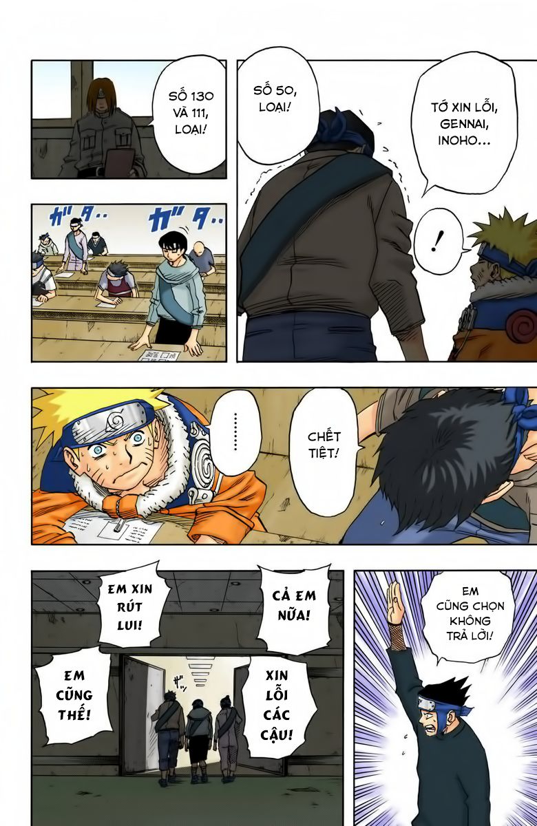 naruto full màu chapter 43: - câu hỏi thứ 10 - Next chapter 44: - mấu chốt của vòng thi