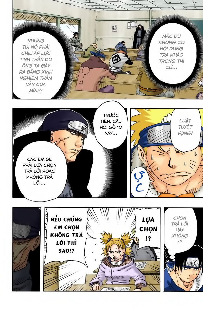 naruto full màu chapter 43: - câu hỏi thứ 10 - Next chapter 44: - mấu chốt của vòng thi