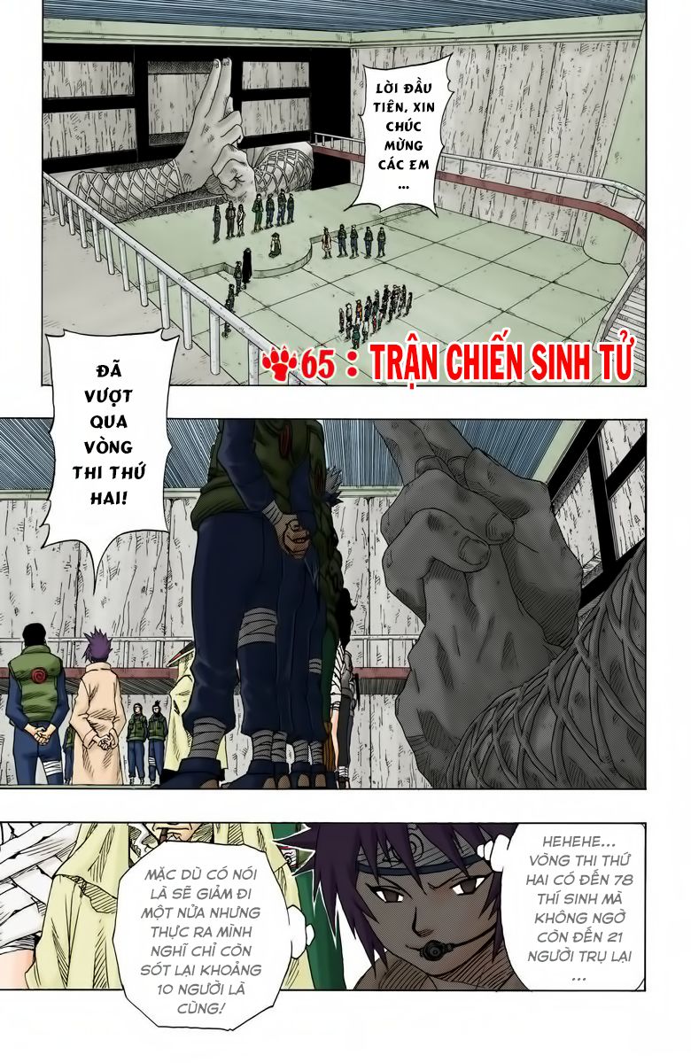 naruto full màu chapter 65: - trận chiến sinh tử - Next chapter 66: - lời khuyên của sakura