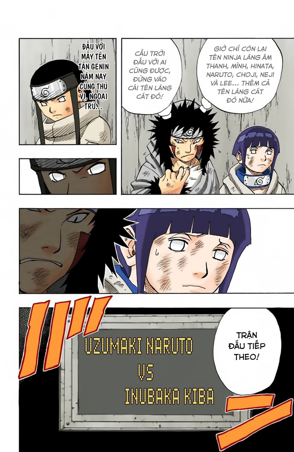 naruto full màu chapter 74: - trận đấu thứ sáu và - Next chapter 75: - sự tiến bộ của naruto