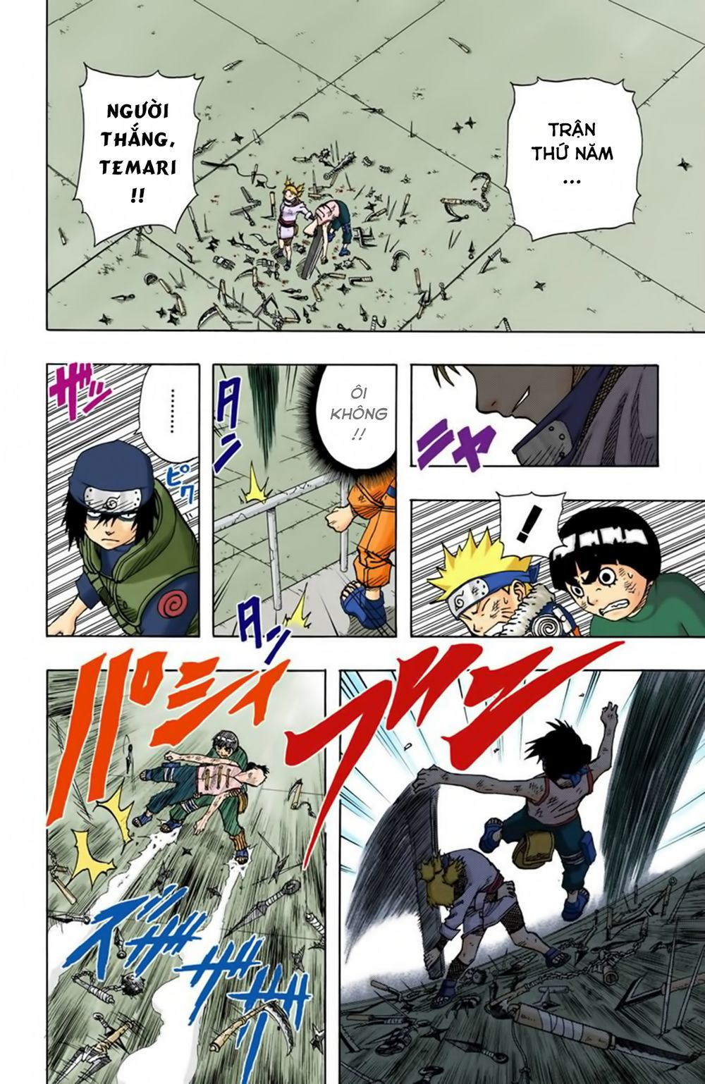 naruto full màu chapter 74: - trận đấu thứ sáu và - Next chapter 75: - sự tiến bộ của naruto