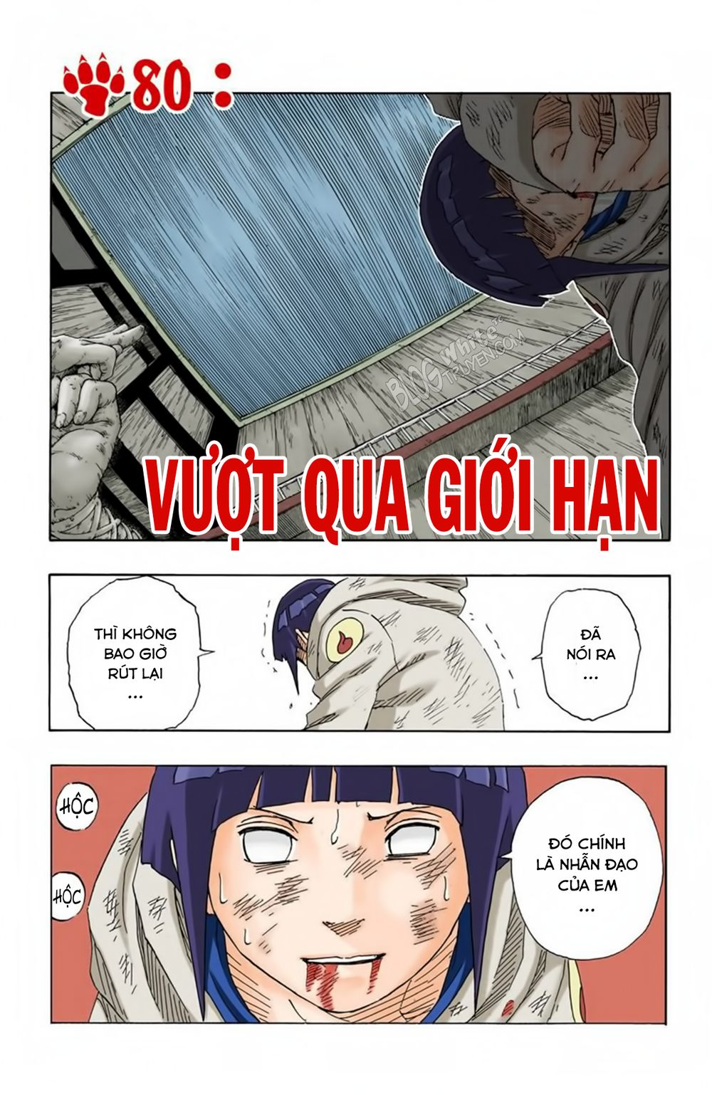 naruto full màu chapter 80: - vượt qua giới hạn - Next chapter 81: - Đối thủ của gaara