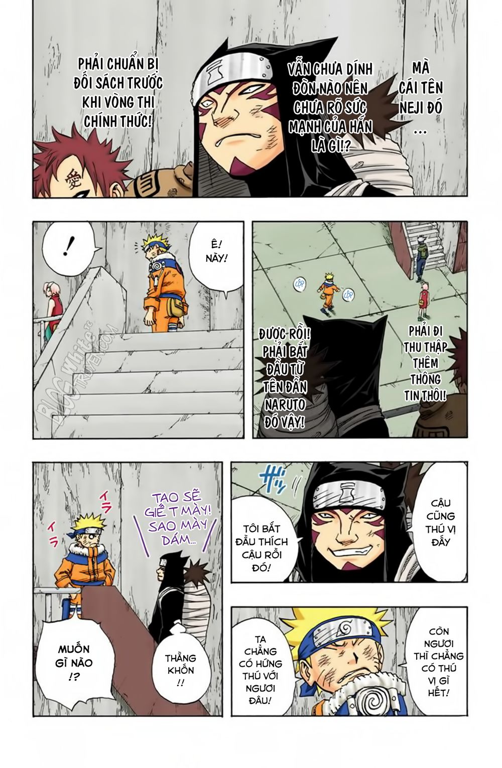 naruto full màu chapter 81: - Đối thủ của gaara - Next chapter 82: - bí mật của lee