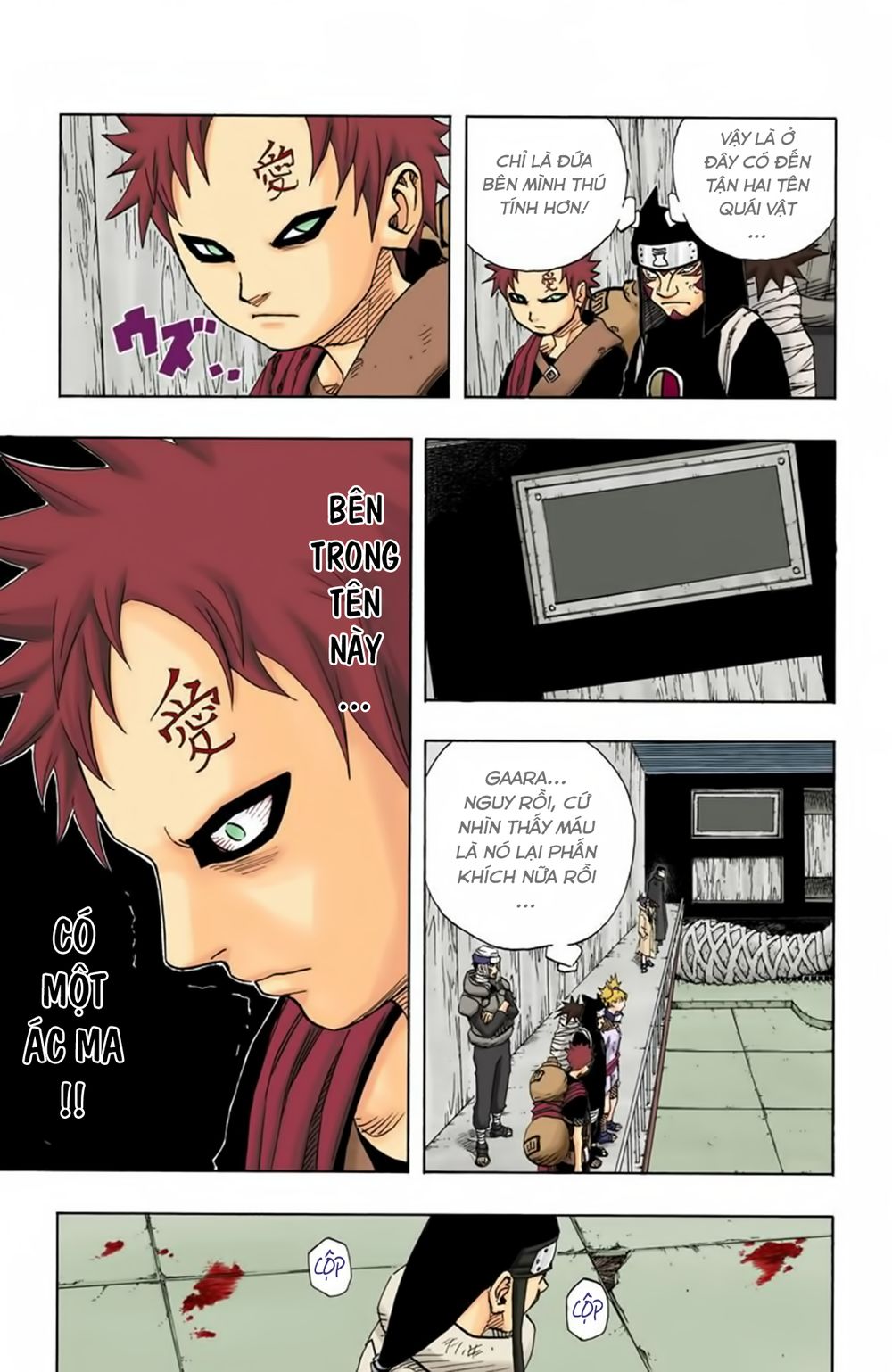 naruto full màu chapter 81: - Đối thủ của gaara - Next chapter 82: - bí mật của lee