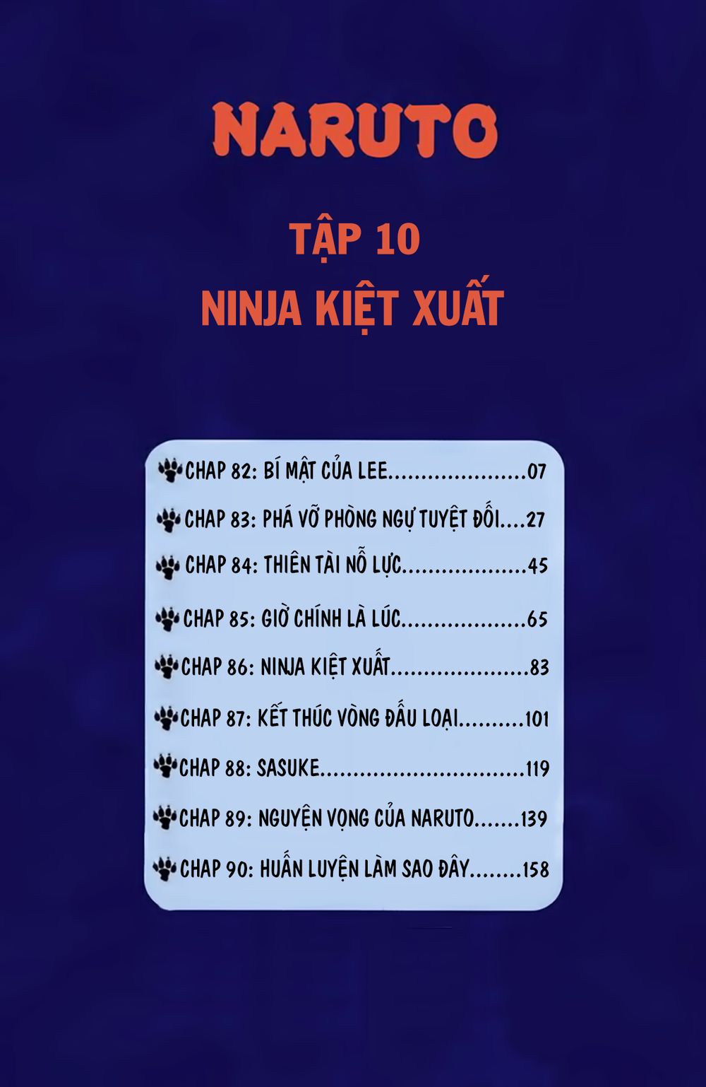 naruto full màu chapter 82: - bí mật của lee - Next 83