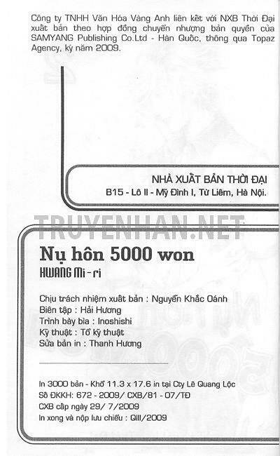 Nụ Hôn 5000 Won Chapter 9 - Next Chapter 10