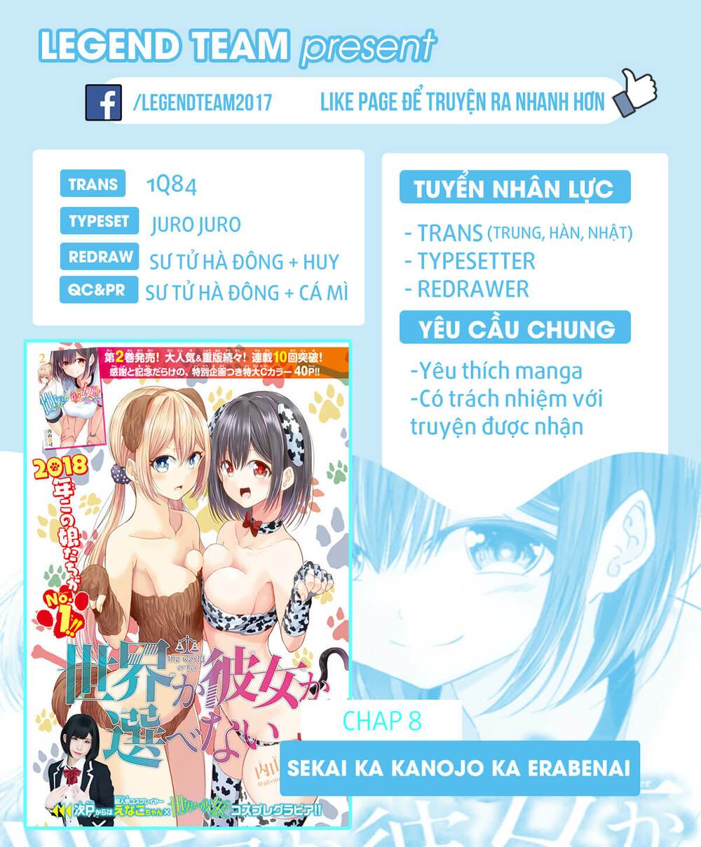 Sekai Ka Kanojo Ka Erabenai Chapter 8 - Trang 2