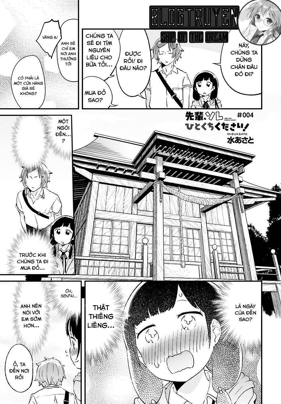 senpai, sore hitokuchi kudasai! Chapter 4 - Trang 2