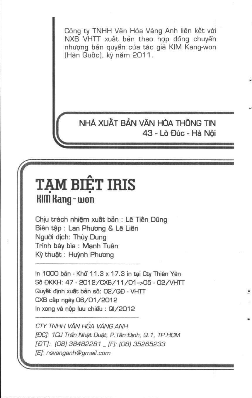 tạm biệt iris chương 9 - Trang 2