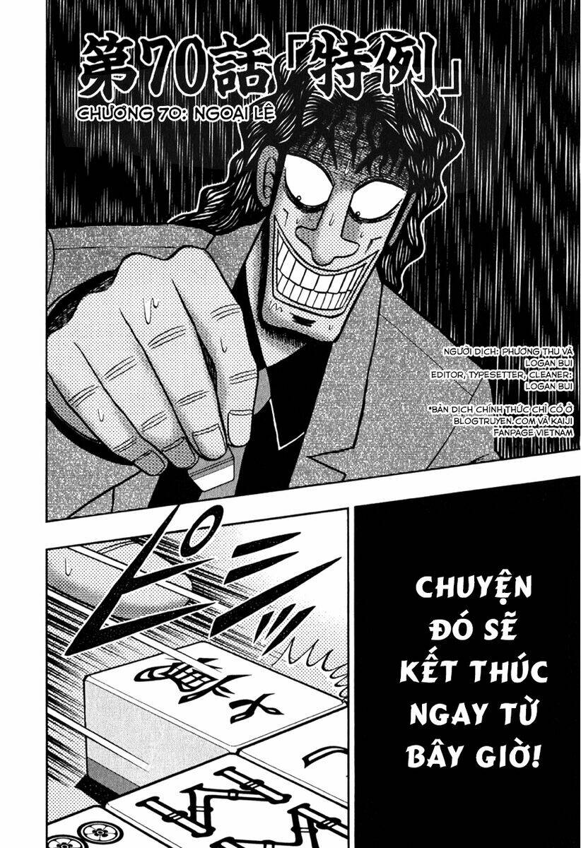 tobaku datenroku kaiji chapter 70: ngoại lệ - Next chapter 71: Đãi ngộ