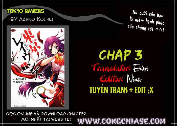 Tokyo Ravens Chapter 3 - Trang 2