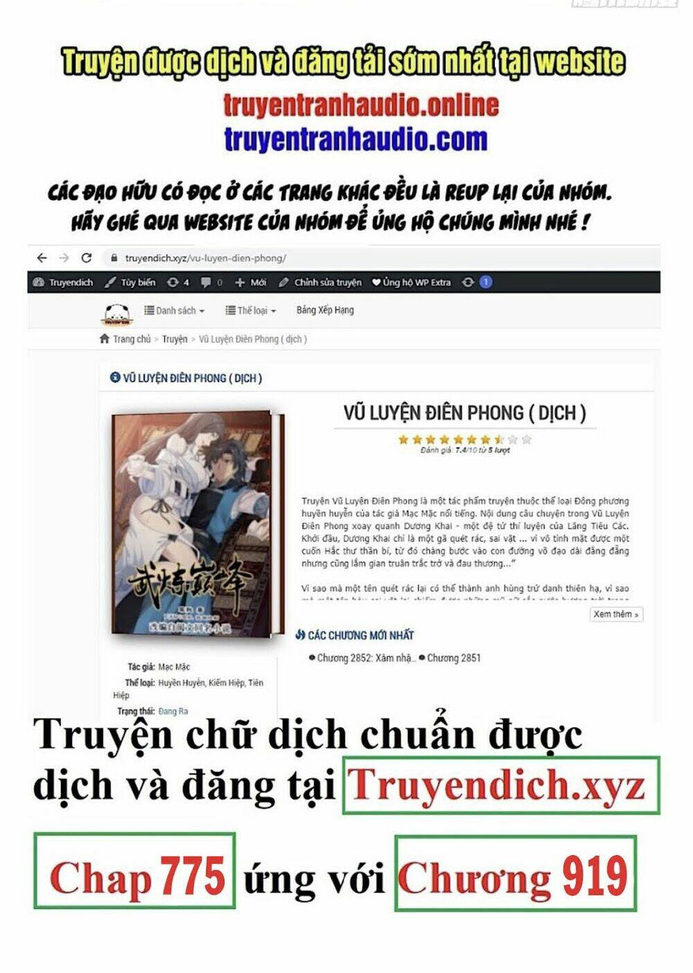 võ luyện đỉnh phong Chapter 775 - Next chapter 776