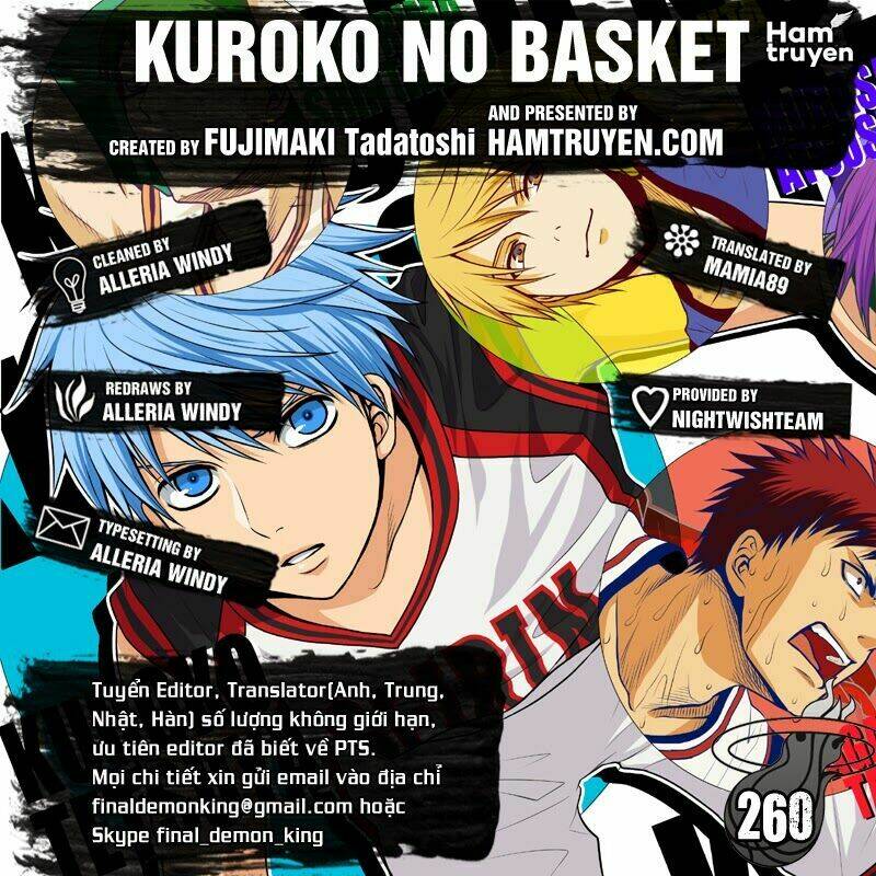 Vua Bóng Rổ Kuroko Chapter 260 - Trang 2