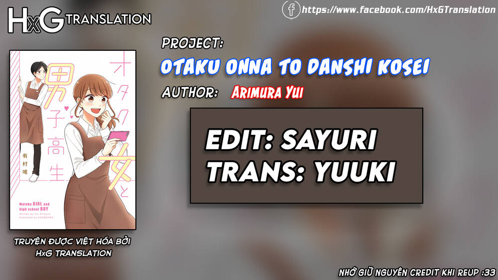 wotaku girl and high school boy chapter 33 - Trang 2