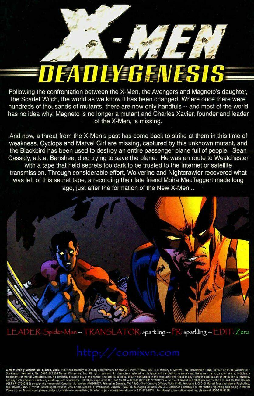 X-Men Deadly Genesis Chapter 4 - Trang 2