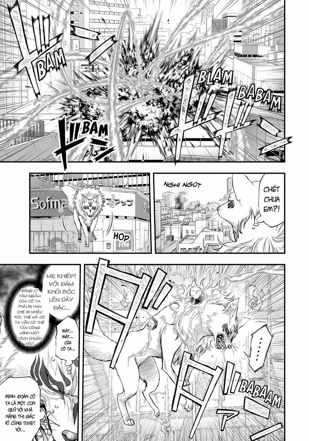 youkai shoujo - monsuga chapter 136: youko vs senrigan - Trang 2